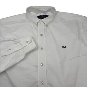 Vineyard Vines Mens XL Solid White Long Sleeve Button Down Classic Fit Shirt